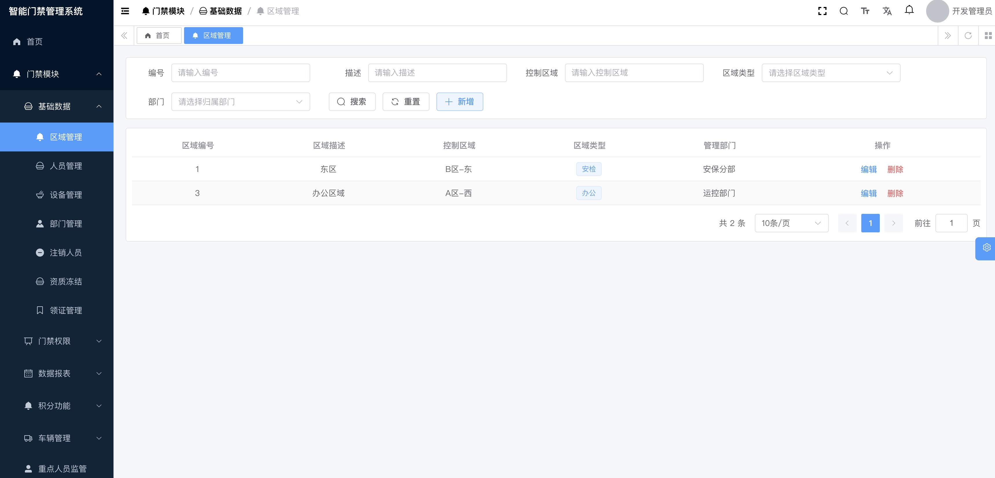区域管理