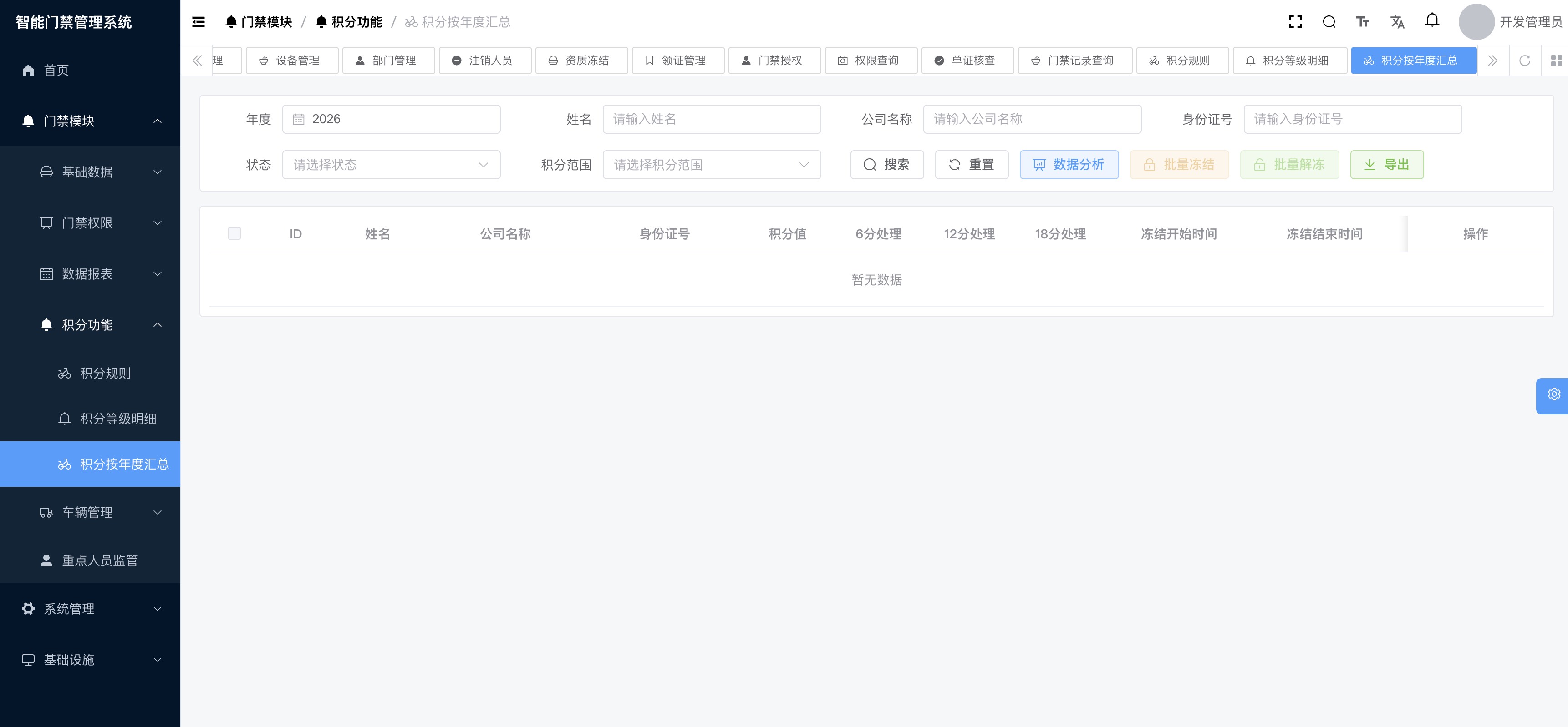 积分按年度汇总