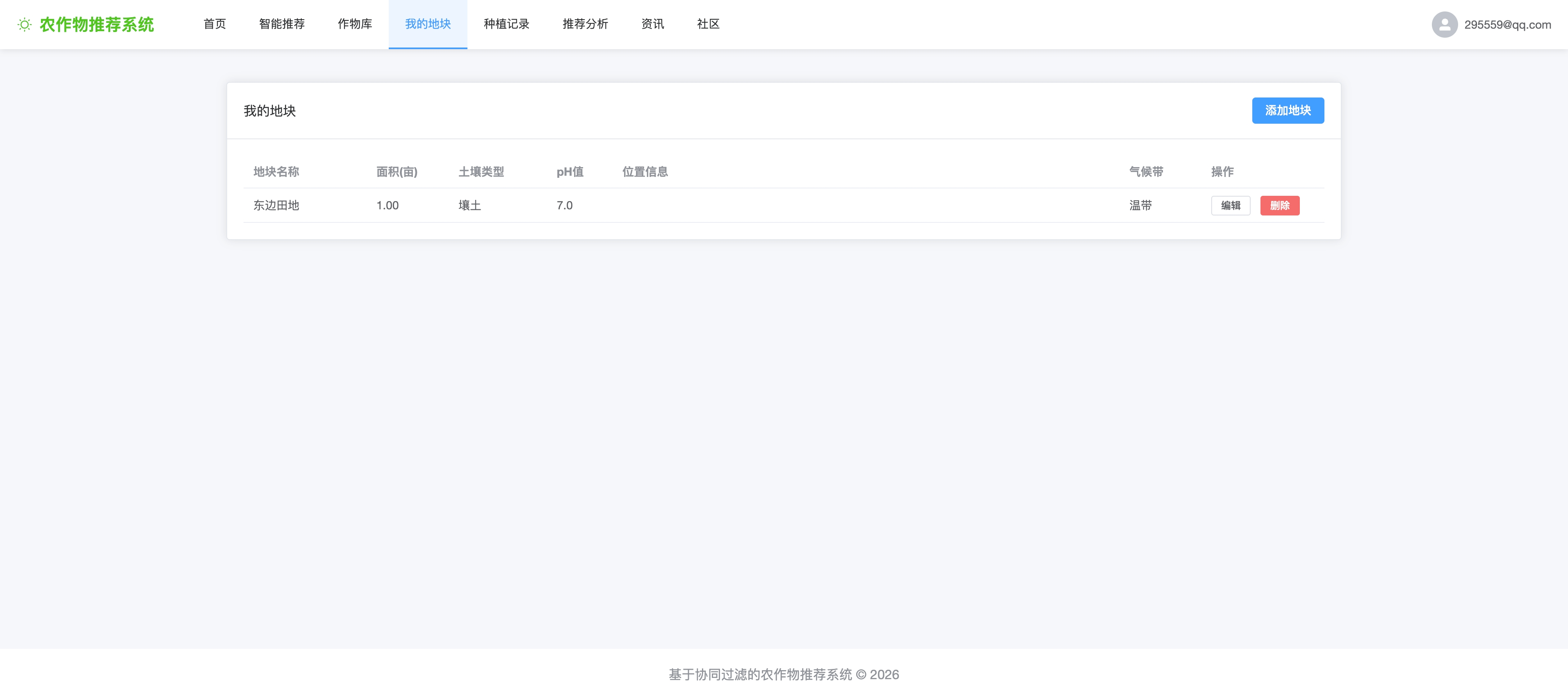 农户地块管理页面