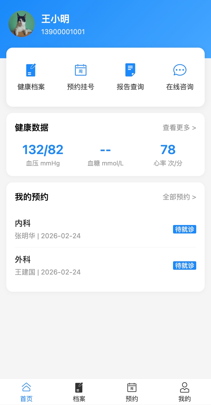 基于大数据的患者信息管理平台 软件界面